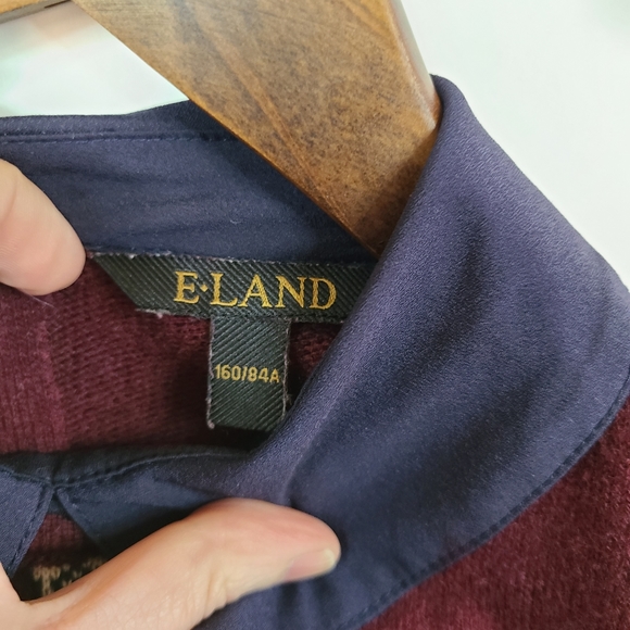 E Land Knit Collared Sweater - Picture 4 of 5